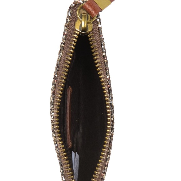 MADEWELL Sahara Gold Glitter The Leather Pouch - Picture 6 of 8